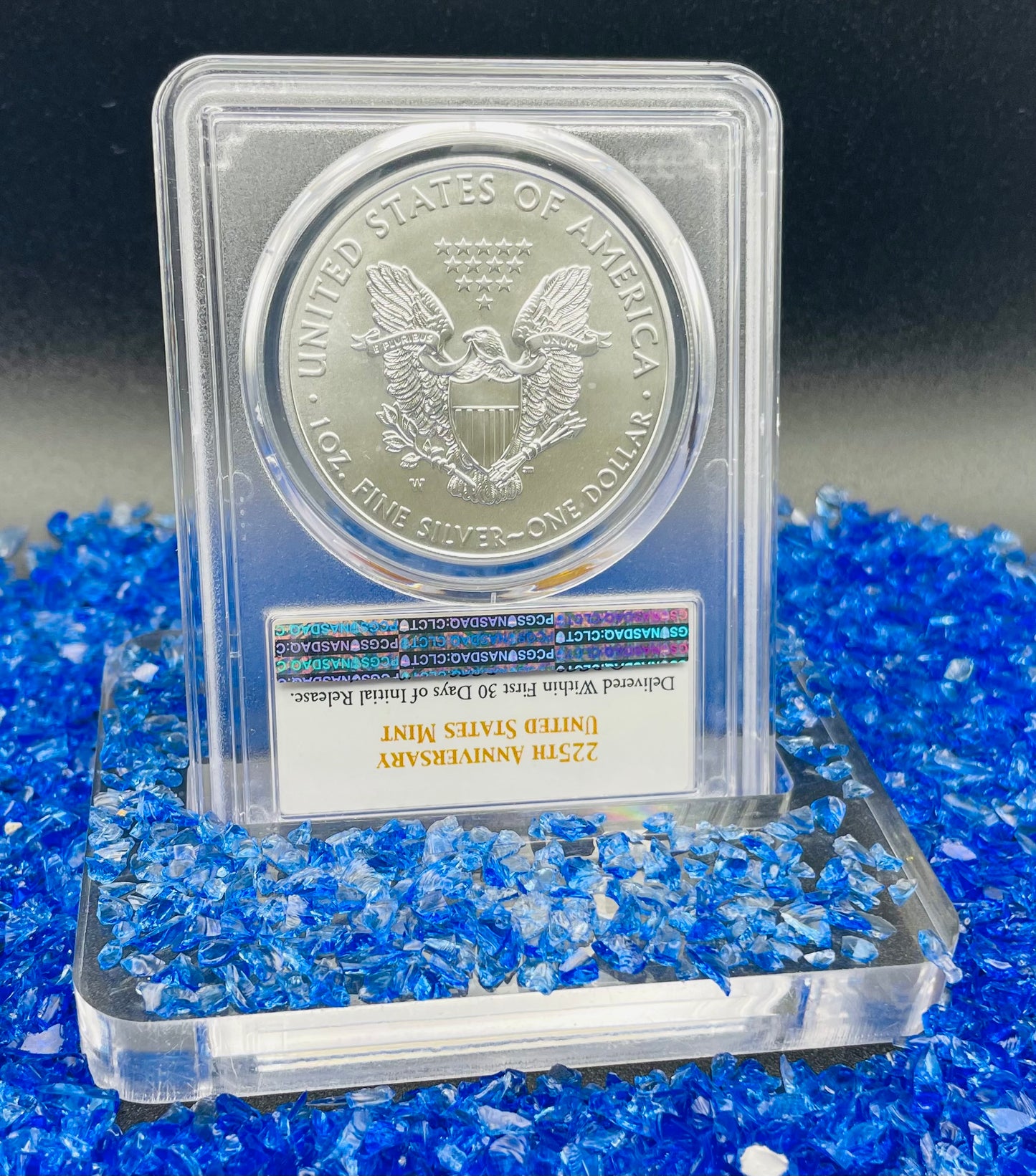 Burnished 2017 (W) $1 American Silver Eagle PCGS SP70 First Strike Rare 225th Anniversary Label (1 of 1,000)