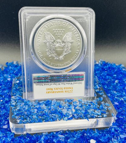 Burnished 2017 (W) $1 American Silver Eagle PCGS SP70 First Strike Rare 225th Anniversary Label (1 of 1,000)