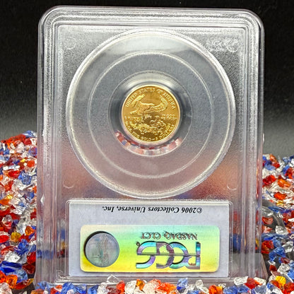 2005 $5 American Gold Eagle PCGS MS70 First Strike Flag Label (Rare 1 of 427)