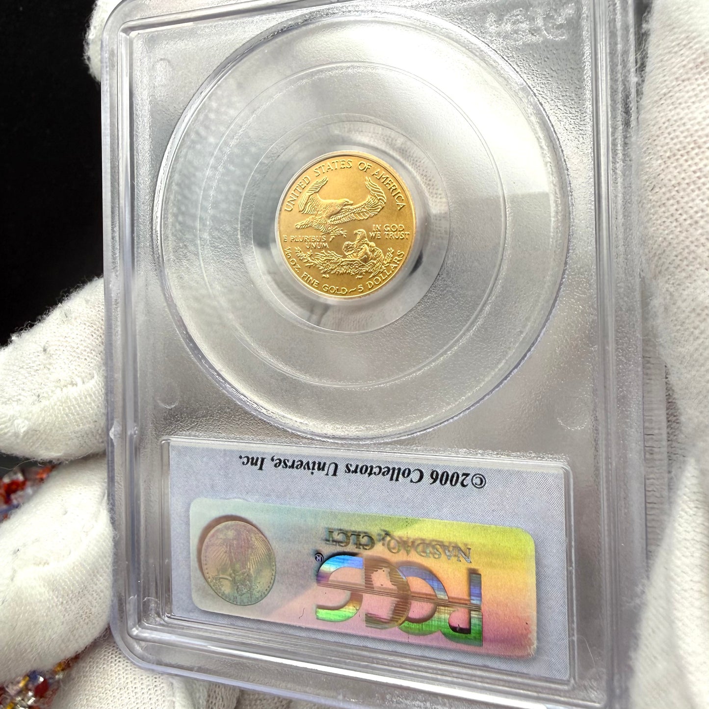 2005 $5 American Gold Eagle PCGS MS70 First Strike Flag Label (Rare 1 of 427)