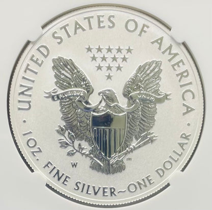 Reverse Proof & Enhanced Finish (2 Coin Set) 2013 (W) $1 American Silver Eagle NGC PF69 White Core Holder West Point Gold Star Label