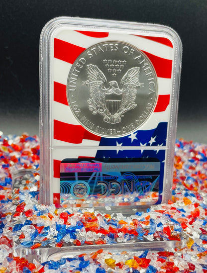 2020 $1 American Silver Eagle NGC MS70 New Years Edition Ultra Rare Holder & Label Mint Condition