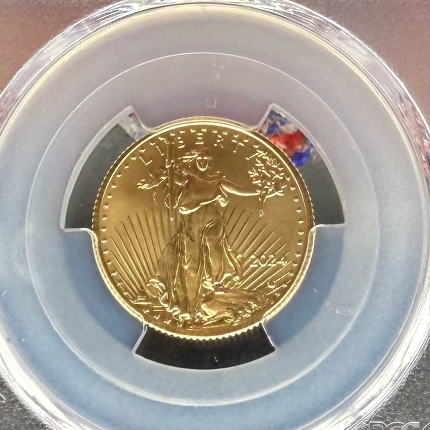 2024 $10 American Gold Eagle PCGS MS69 First Strike Flag Label (Rare 1 of 58)