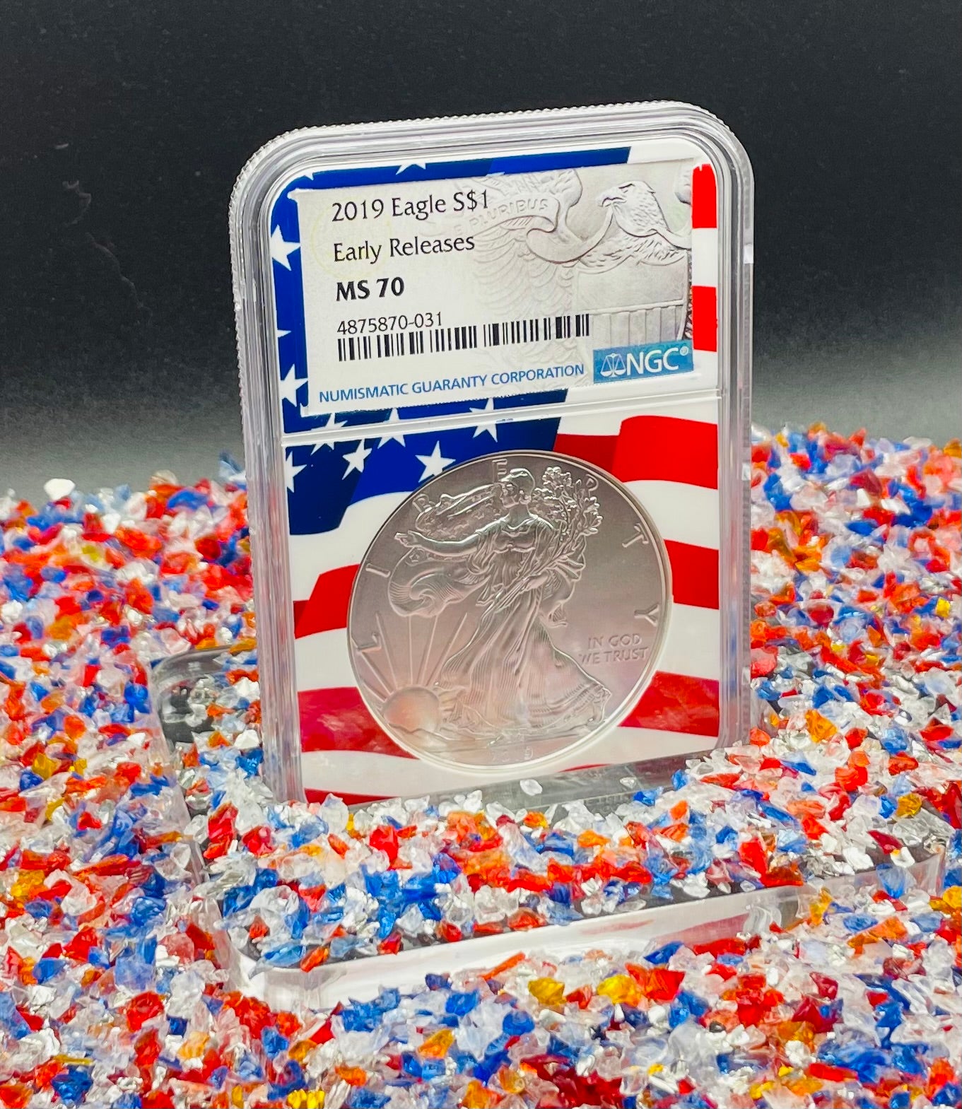 2019 $1 American Silver Eagle NGC MS70 Early Releases Ultra Rare Holder & Label Mint Condition