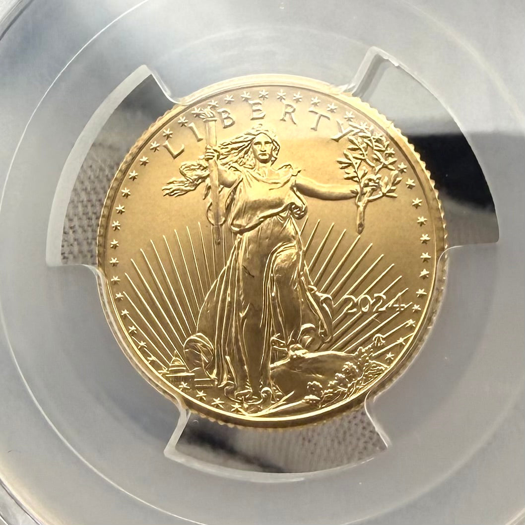 2024 $10 American Gold Eagle PCGS MS69 First Strike Flag Label (Rare 1 of 58)