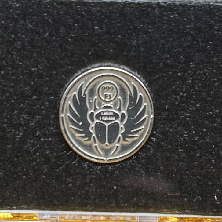 1/1333 OZT 24K GOLD 3 x 1/4 IDAHO GOLDBACK AURUM NOTES ALPHA & King Tut + Scarab Silver Art Bars (Rare 1 of 100) Mint