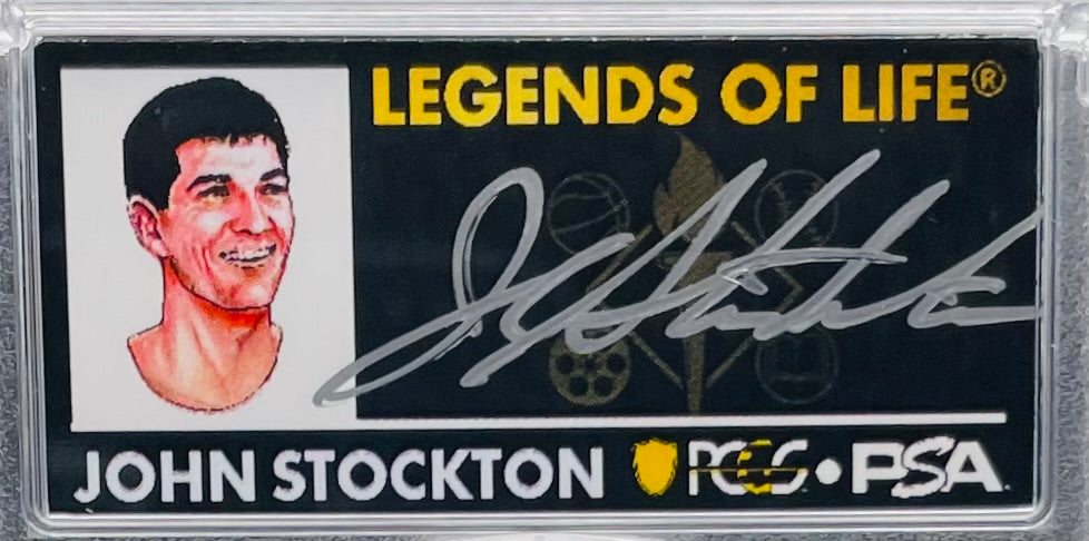 2020 $1 American Silver Eagle PCGS MS70 First Strike Legends of Life NBA Hall of Fame John Stockton Signed Label Mint Condition(1 of 10)