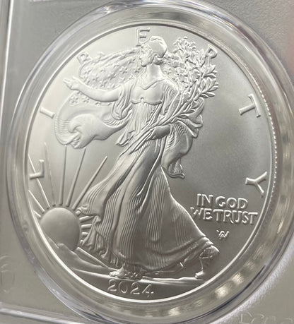 2024 $1 American Silver Eagle PCGS MS70 FDOI Legends of Life NBA Hall of Fame Dennis Rodman Signed (Rare 1 of 20)