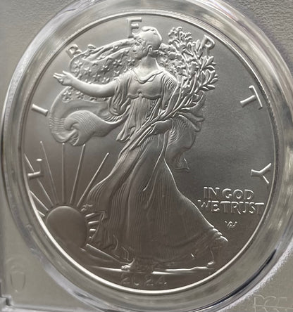 2024 $1 American Silver Eagle PCGS MS70 FDOI Legends of Life MLB Hall of Fame Edgar Martinez Signed Label Mint Condition (Rare 1 of 15)