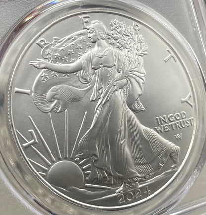 2024 $1 American Silver Eagle PCGS MS70 FDOI Legends of Life MLB Hall of Fame Edgar Martinez Signed Label Mint Condition (Rare 1 of 15)