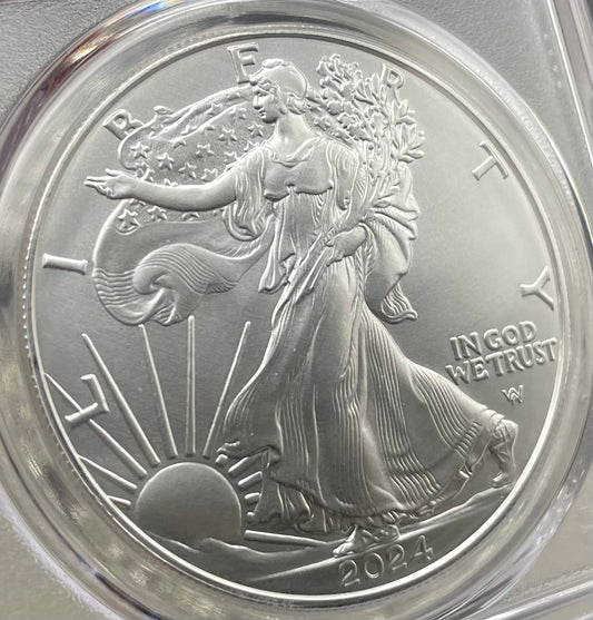 2024 $1 American Silver Eagle PCGS MS70 FDOI Legends of Life MLB Hall of Fame Edgar Martinez Signed Label Mint Condition (Rare 1 of 15)