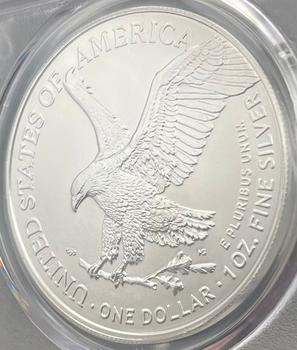 2024 $1 American Silver Eagle PCGS MS70 FDOI Legends of Life NBA Hall of Fame Giannis Antetokounmpo Signed Label (Rare 1 of 20)