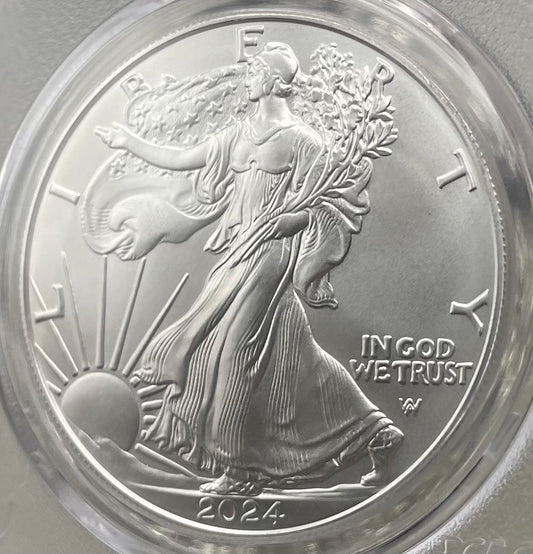 2024 $1 American Silver Eagle PCGS MS70 FDOI Legends of Life MLB Hall of Fame Vladimir Guerrero Signed Label Mint Condition (Rare 1 of 15)