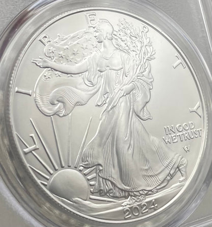 2024 $1 American Silver Eagle PCGS MS70 FDOI Legends of Life MLB Hall of Fame Vladimir Guerrero Signed Label Mint Condition (Rare 1 of 15)