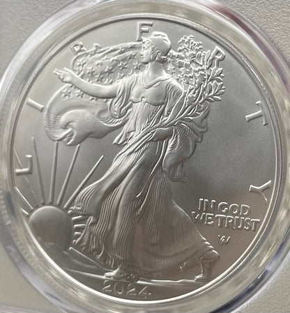 2024 $1 American Silver Eagle PCGS MS70 FDOI Legends of Life NBA Hall of Fame Bernard King Signed Label Mint Condition (Rare 1 of 15)