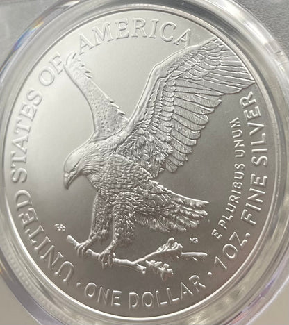 2024 $1 American Silver Eagle PCGS MS70 FDOI Legends of Life NBA Hall of Fame Elvin Hayes Signed Label (Rare 1 of 15)