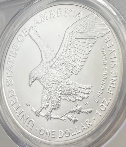 2024 $1 American Silver Eagle PCGS MS70 FDOI Legends of Life MLB Hall of Fame Mike Piazza Signed Label Mint Condition (Rare 1 of 15)