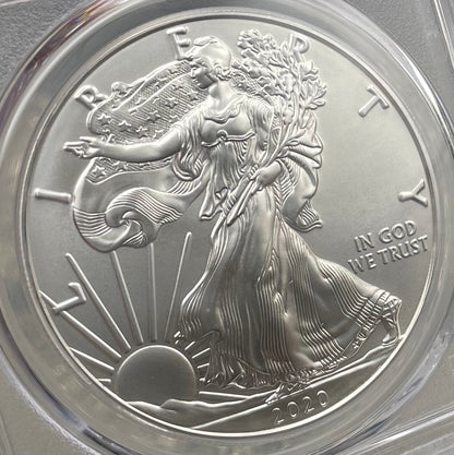 2020 $1 American Silver Eagle PCGS MS70 First Strike Legends of Life MLB Hall of Fame Andre Dawson Signed Label Mint Condition (1 of 35)