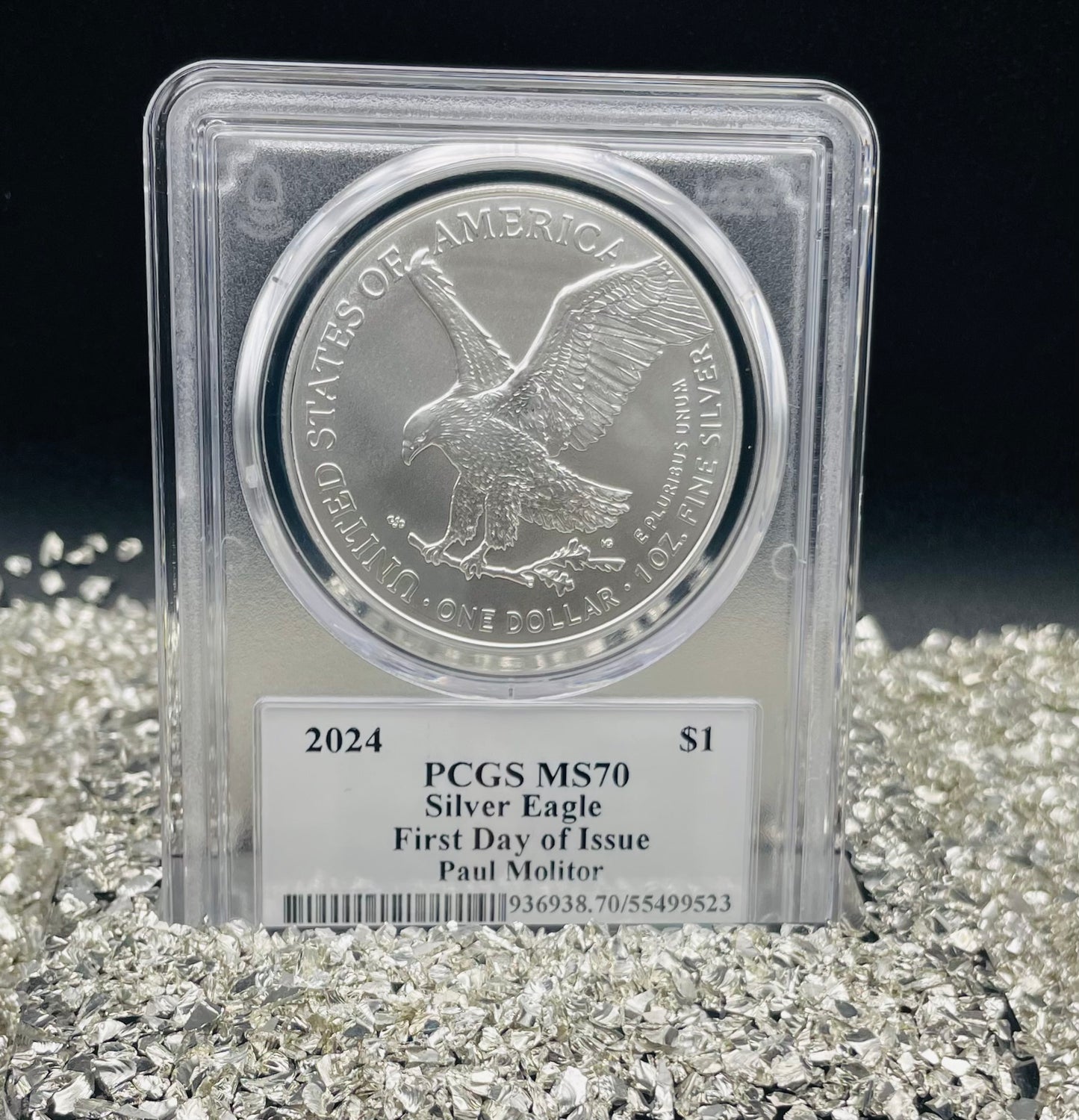 2024 $1 American Silver Eagle PCGS MS70 FDOI Legends of Life MLB Hall of Fame Paul Molitor Signed Label Mint Condition (Rare 1 of 15)