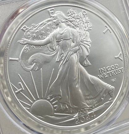 2024 $1 American Silver Eagle PCGS MS70 FDOI Legends of Life MLB Hall of Fame Wade Boggs Signed (Rare 1 of 15)