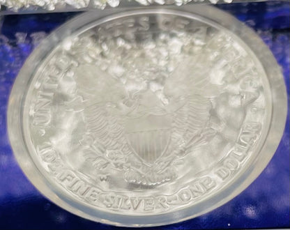 Proof 2003 (W) $1 American Silver Eagle NGC PF69 Trader Bea Private Issue Purple Foil New Holder Rare