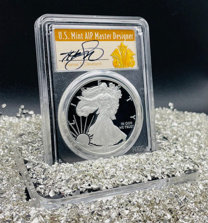 Proof 2019 (W) $1 American Silver Eagle PCGS PR70DCAM FDOI (Denver) Master Designer Cleveland Signed (1 of 213)