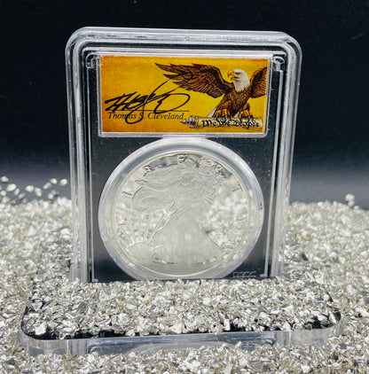 Proof 2019 (W) $1 American Silver Eagle PCGS PR70DCAM FDOI (Denver) Master Designer Cleveland Signed (1 of 498)