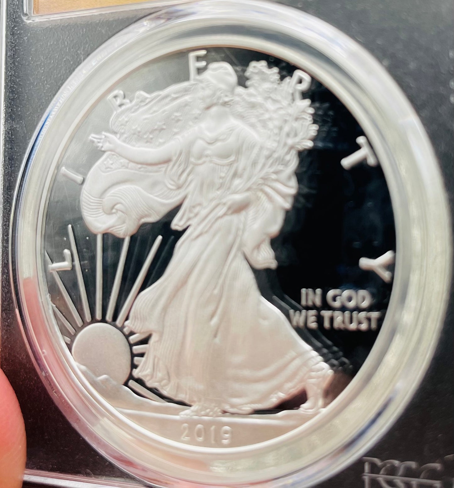 Proof 2019 (W) $1 American Silver Eagle PCGS PR70DCAM FDOI (Denver) Master Designer Cleveland Signed (1 of 498)
