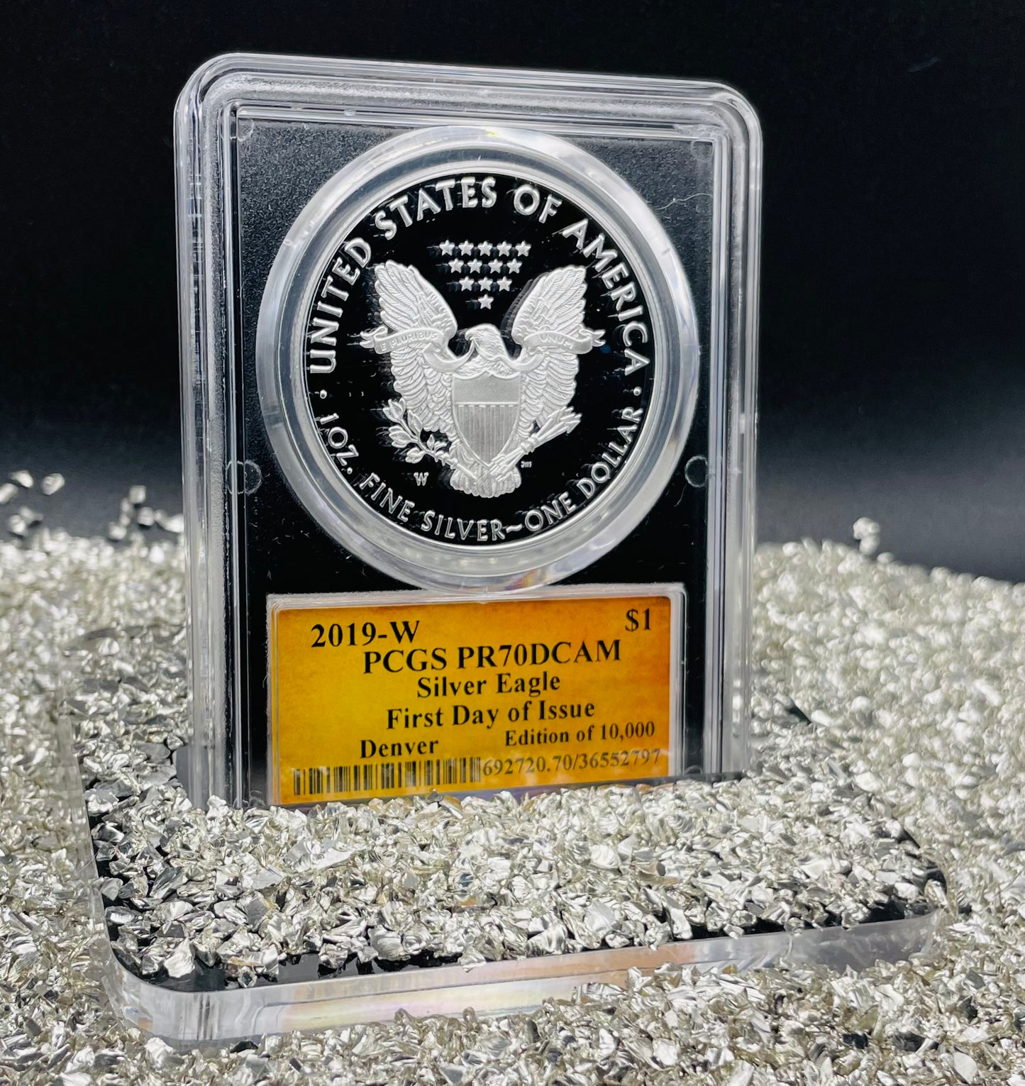 Proof 2019 (W) $1 American Silver Eagle PCGS PR70DCAM FDOI (Denver) Master Designer Cleveland Signed (1 of 498)