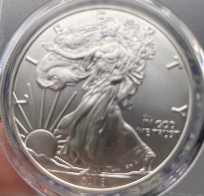 Burnished 2018 (W) $1 American Silver Eagle PCGS SP70 Early Issue Rare Blue Label (1 of 3,774)