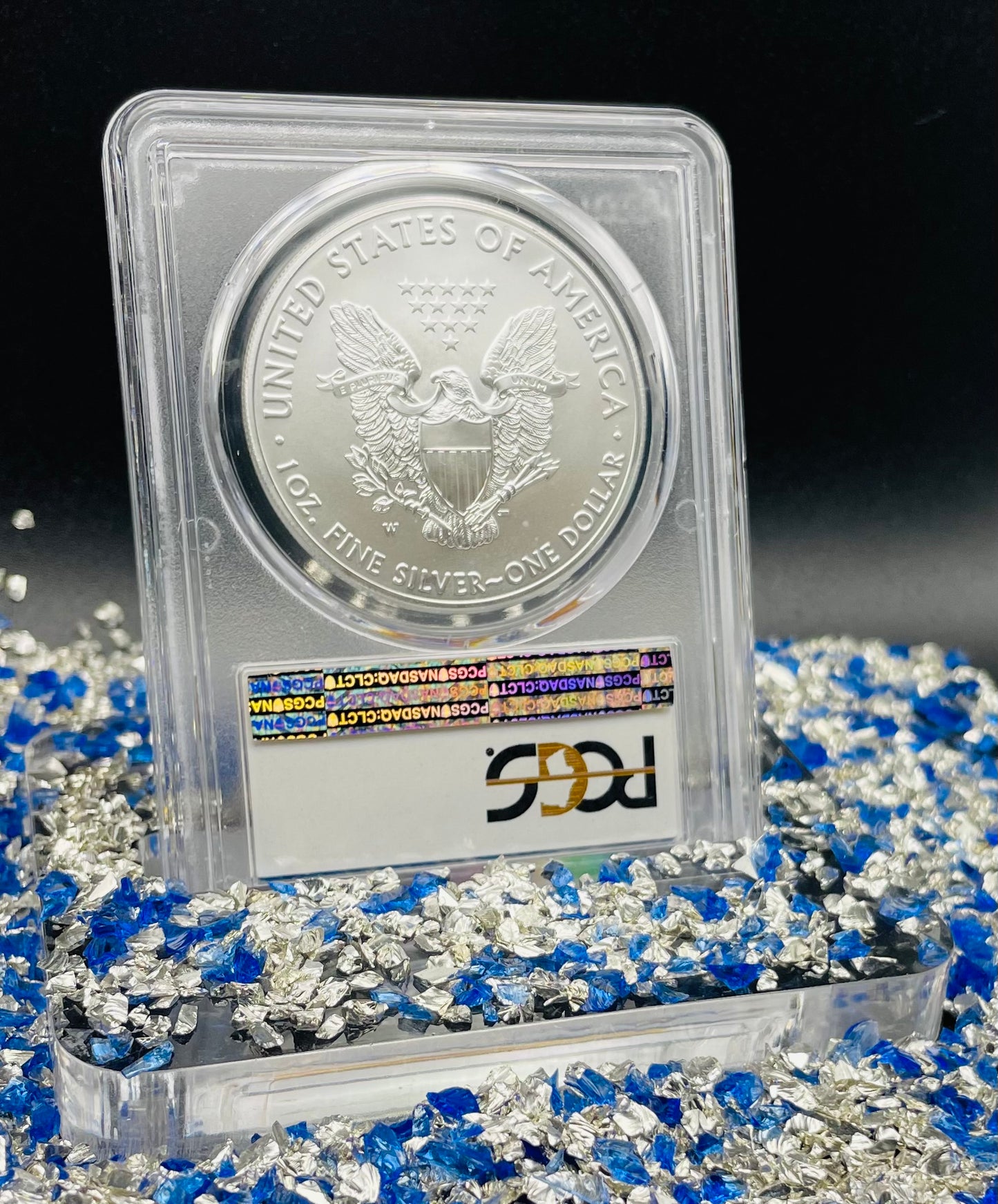 Burnished 2018 (W) $1 American Silver Eagle PCGS SP70 Early Issue Rare Blue Label (1 of 3,774)