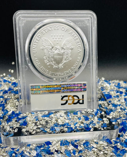 Burnished 2018 (W) $1 American Silver Eagle PCGS SP70 Early Issue Rare Blue Label (1 of 3,774)