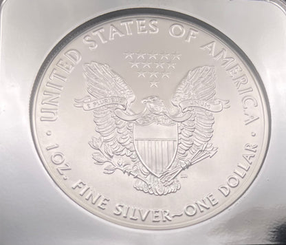 2018 $1 American Silver Eagle NGC MS70 First Day of Issue Rare Silver Foil Holder Low Mintage