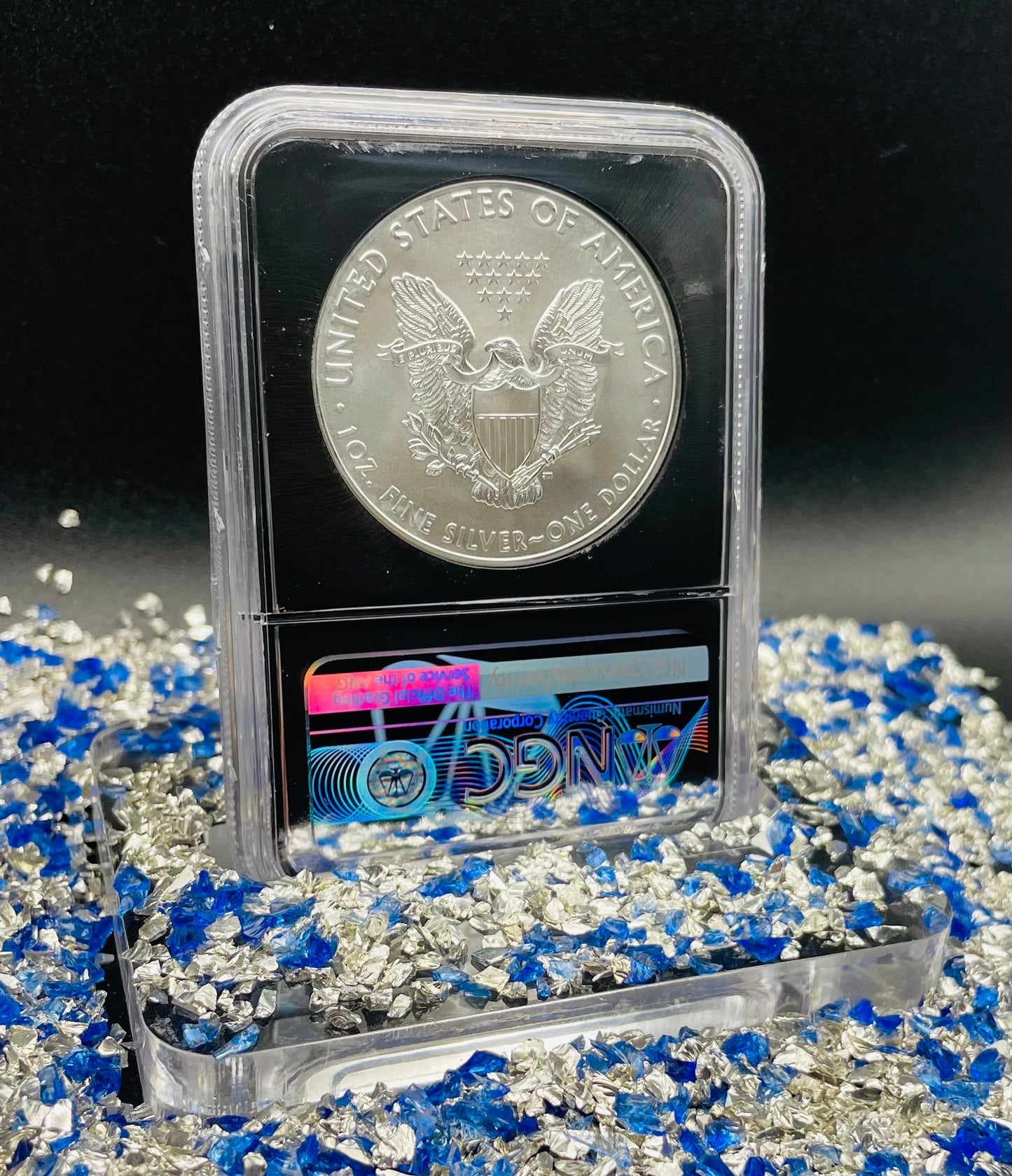 2018 $1 American Silver Eagle NGC MS70 First Day of Issue Rare Silver Foil Holder Low Mintage