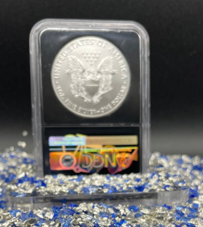 2018 $1 American Silver Eagle NGC MS70 First Day of Issue Rare Silver Foil Holder Low Mintage