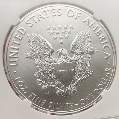 Burnished 2017 (W) $1 American Silver Eagle NGC MS70 Rare Premier Select Series Label Mint Condition