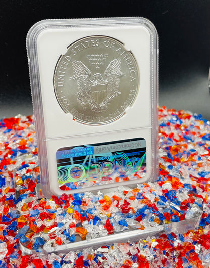 Burnished 2017 (W) $1 American Silver Eagle NGC MS70 Rare Premier Select Series Label Mint Condition