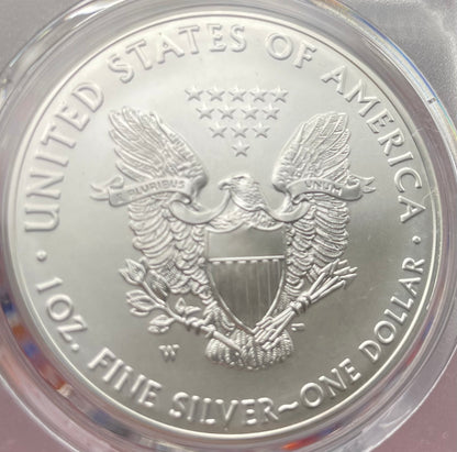 Burnished 2016 (W) $1 American Silver Eagle PCGS SP70 First Strike Edmund C Moy Signed Label Mint Condition (1 of 1,114)