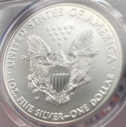 Burnished 2016 (W) $1 American Silver Eagle PCGS SP70 First Strike Edmund C Moy Signed Label Mint Condition (1 of 1,114)