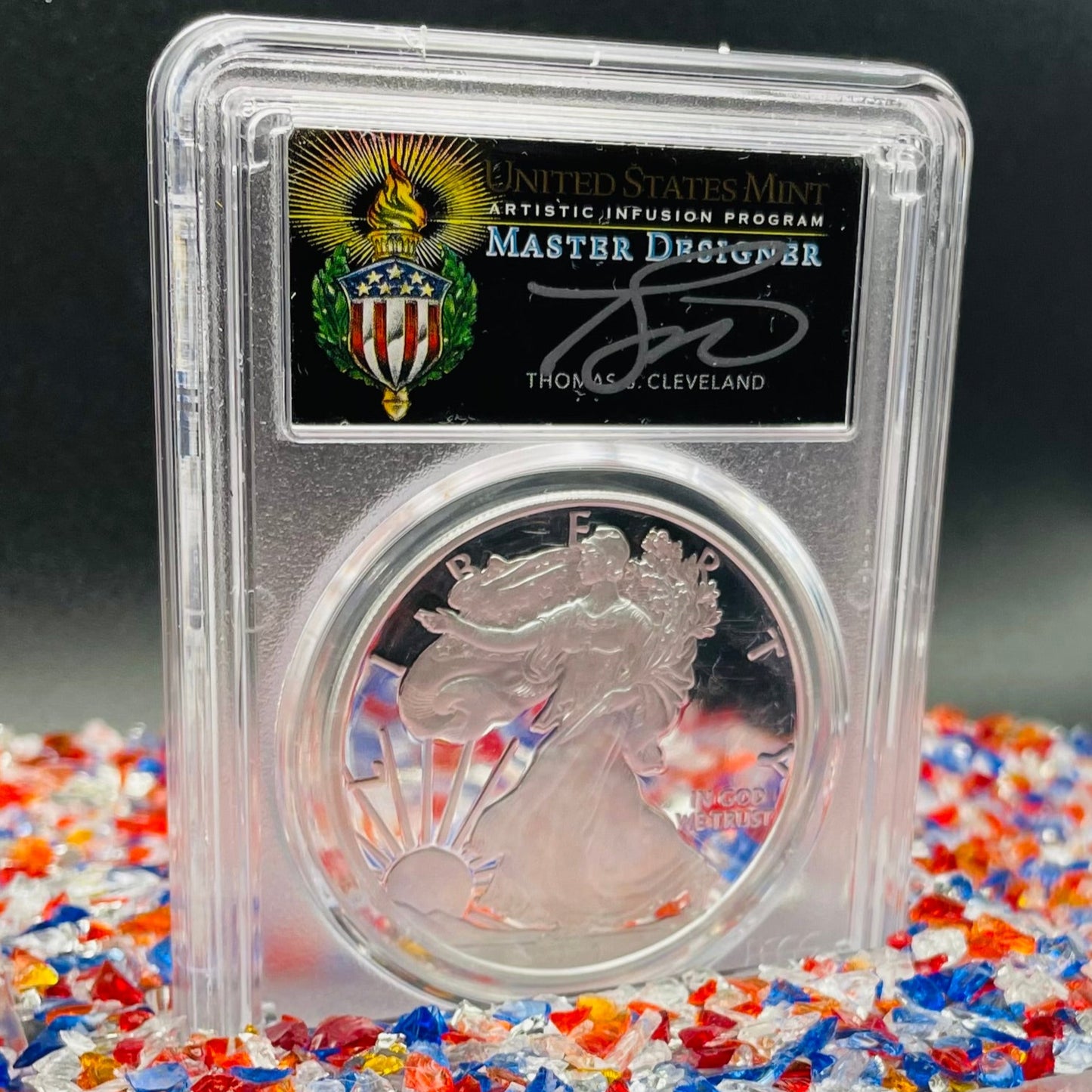 Proof 2020 (W) $1 American Silver Eagle PCGS PR70DCAM FDOI (Philadelphia) Master Designer Cleveland Signed (1 of 485)