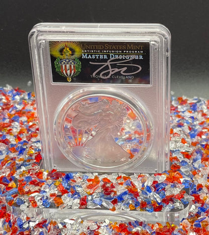 Proof 2020 (W) $1 American Silver Eagle PCGS PR70DCAM FDOI (Philadelphia) Master Designer Cleveland Signed (1 of 485)