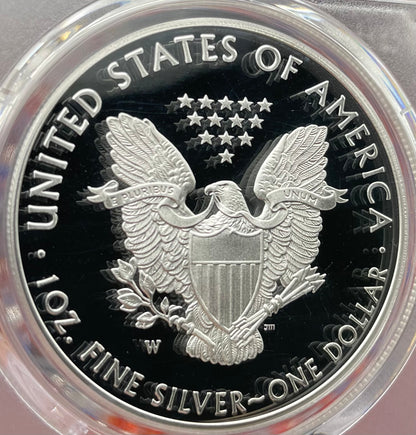 Proof 2020 (W) $1 American Silver Eagle PCGS PR70DCAM FDOI (Philadelphia) Master Designer Cleveland Signed (1 of 485)