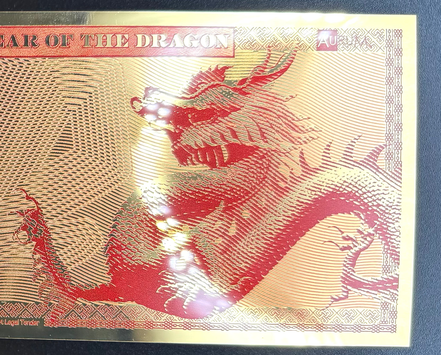 100 MG 24K GOLD 2024 YEAR OF THE Dragon GOLD AURUM NOTES ALPHA Rare! [Barcode AAC82042]