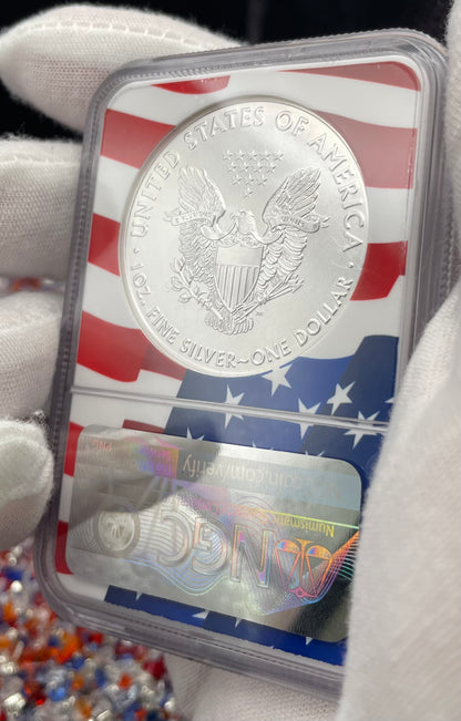 2021 $1 American Silver Eagle NGC MS70 New Years Edition Type 1 Ultra Rare Holder Mint Condition