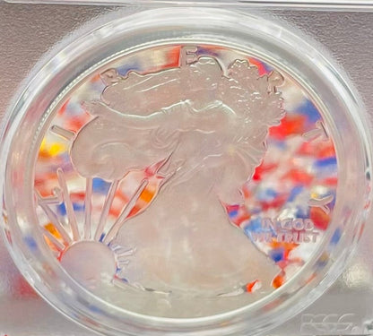 Proof 2020 (W) $1 American Silver Eagle PCGS PR70DCAM First Strike US Army General 5 Star General George Casey Jr (Ret) Signed (1 of 100)