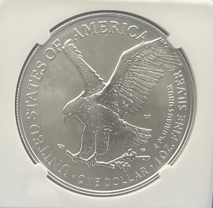 Burnished 2022 (W) $1 American Silver Eagle NGC MS70 Rare Silver Eagle Label