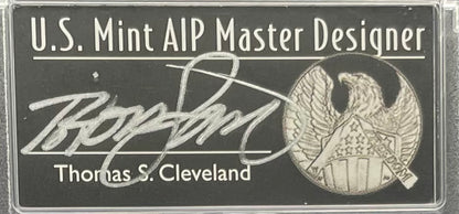 Burnished 2017 (W) $1 American Silver Eagle PCGS SP70 First Strike Thomas S. Cleveland Signed Label Mint Condition (1 of 150)