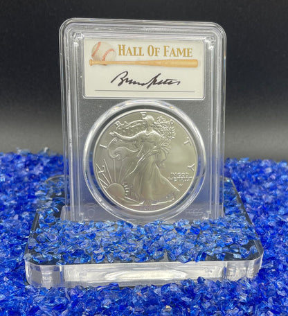 2022 $1 American Silver Eagle PCGS MS70 FDOI MLB Bruce Sutter Signed Label Mint Condition (Rare 1 of 21)