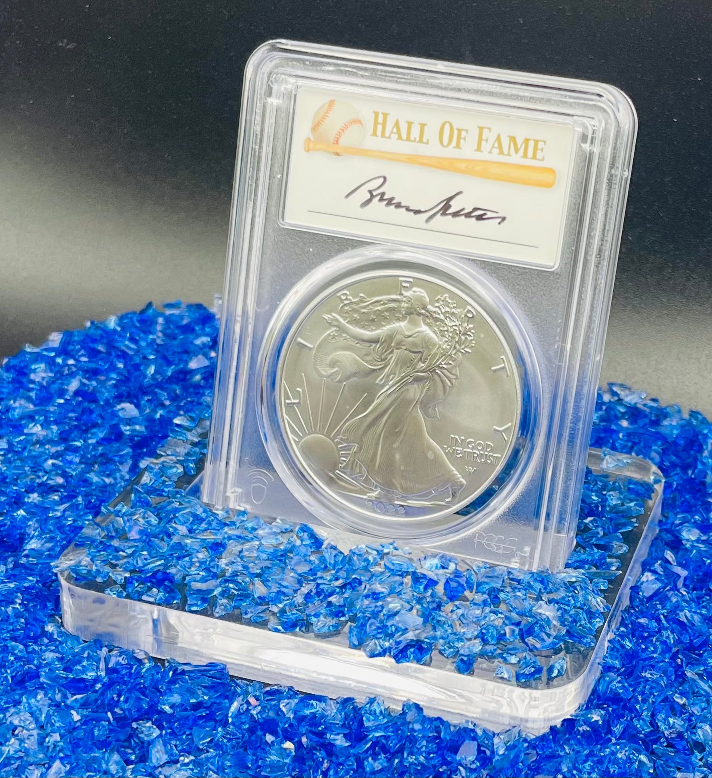 2022 $1 American Silver Eagle PCGS MS70 FDOI MLB Bruce Sutter Signed Label Mint Condition (Rare 1 of 21)