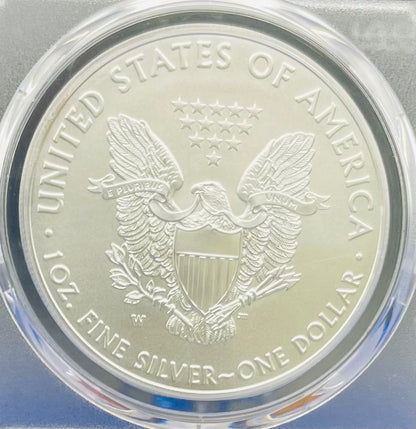 Burnished 2017 (W) $1 American Silver Eagle PCGS SP70 First Day of Issue Rare Label Mint Condition (1 of 1,000)